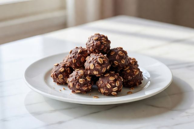 Bolitas de chocolate y avena