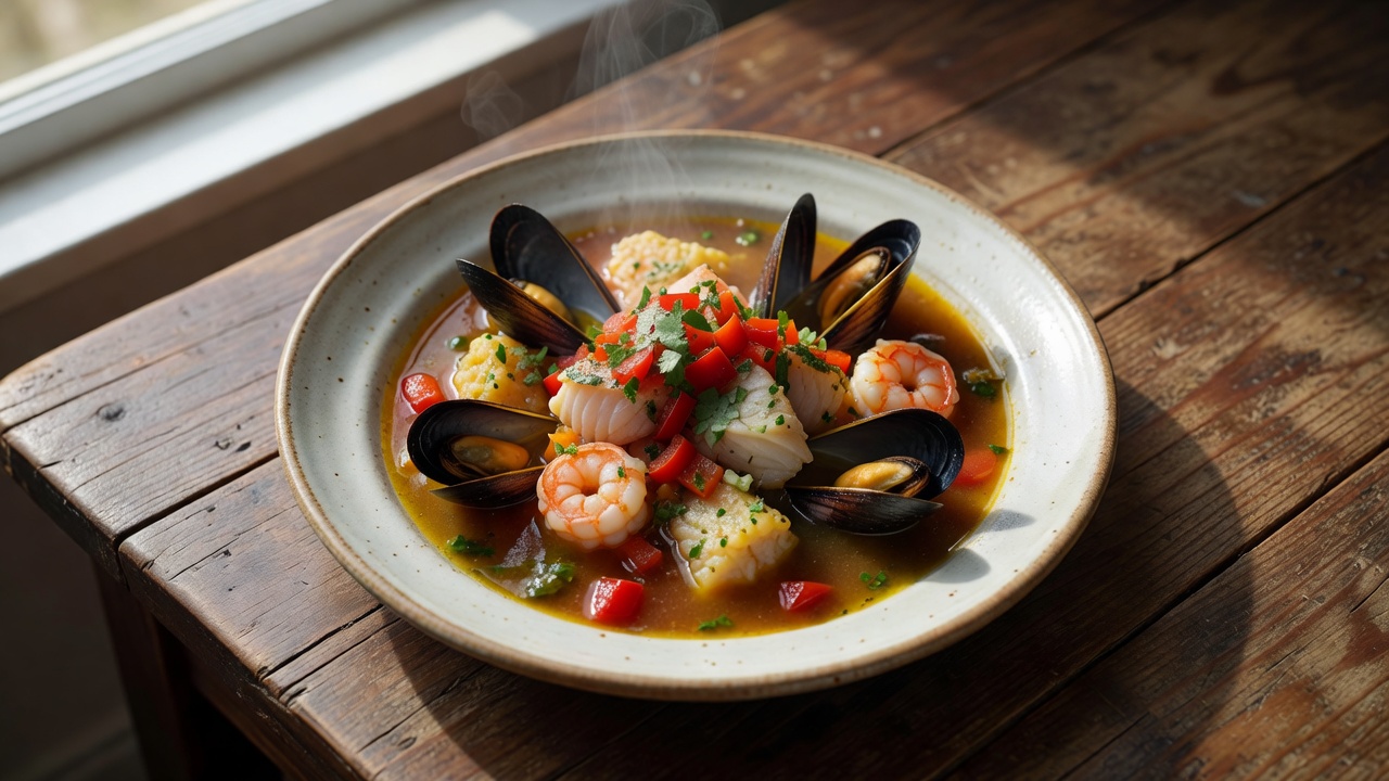 Cazuela de mariscos keto