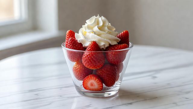 Frutillas con crema chantilly