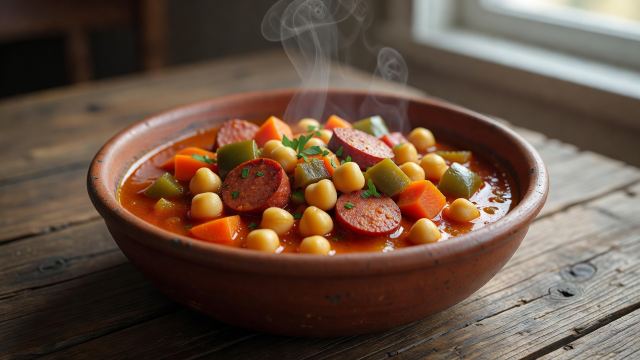 Garbanzos con chorizo