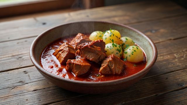 Goulash de cerdo (Plato principal- Casino)