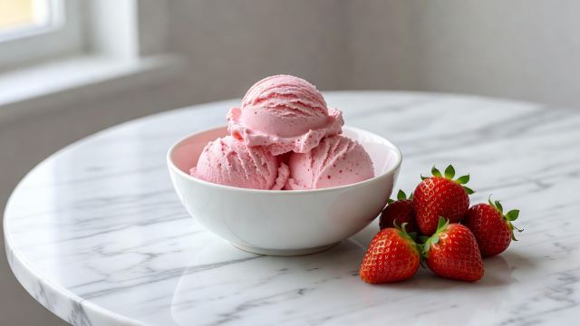 Helado de frutilla