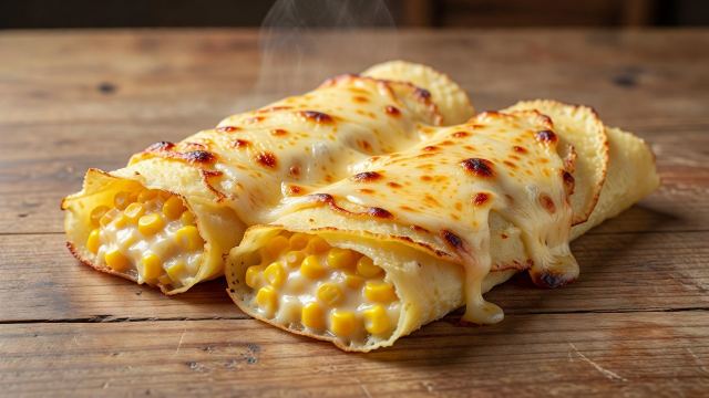 Panqueques rellenos con choclo