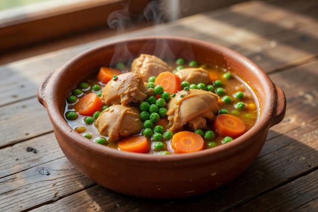 Pollo arvejado