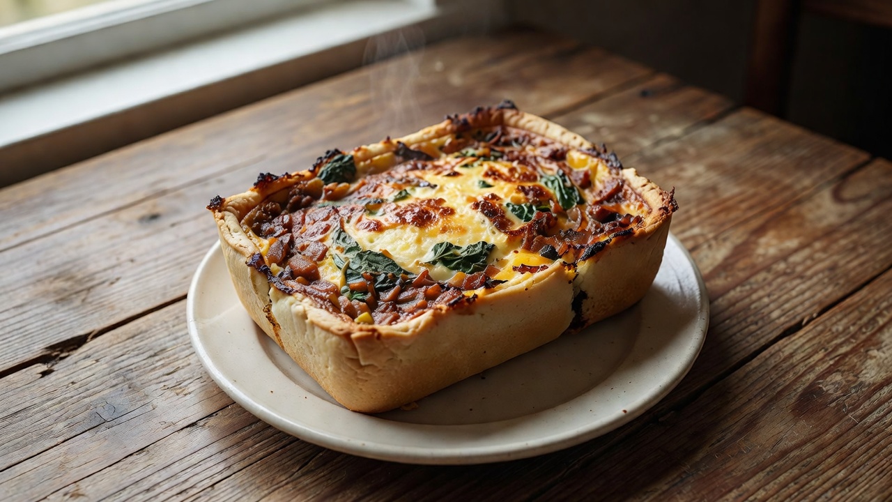 Quiche express en molde de pan