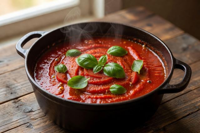 Salsa de tomate casera