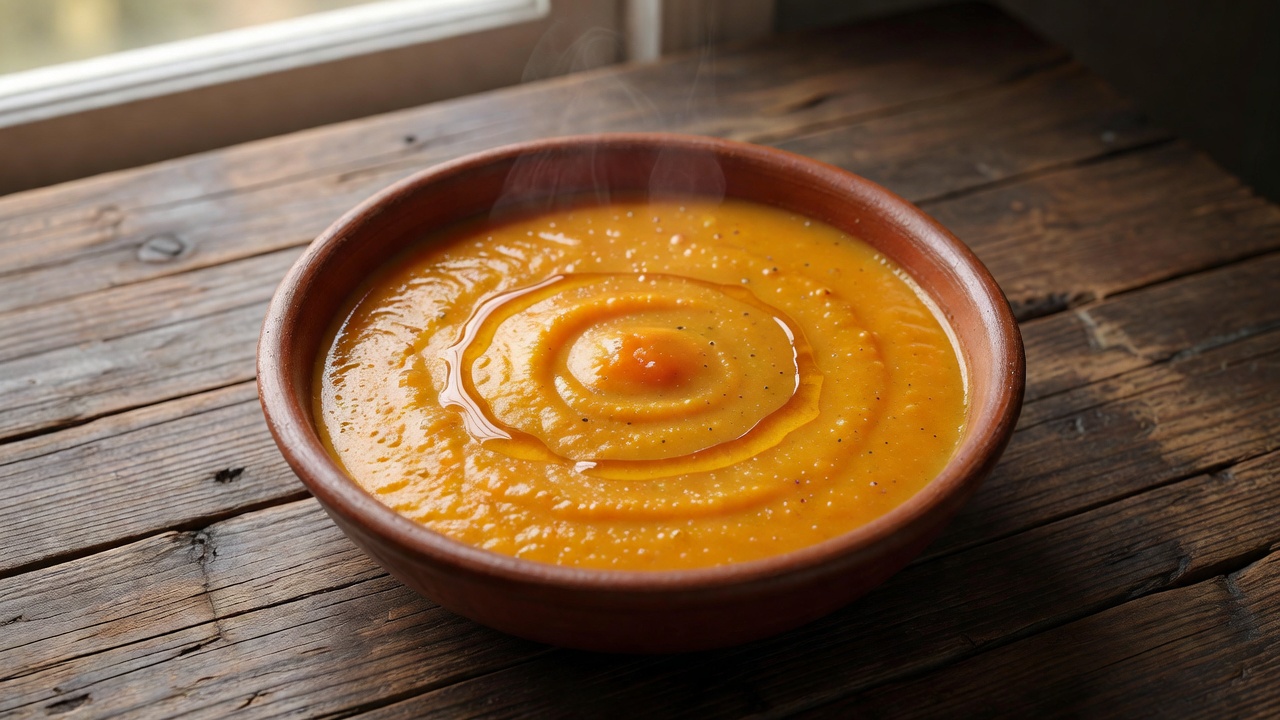 Sopa de zanahoria, jengibre y miel