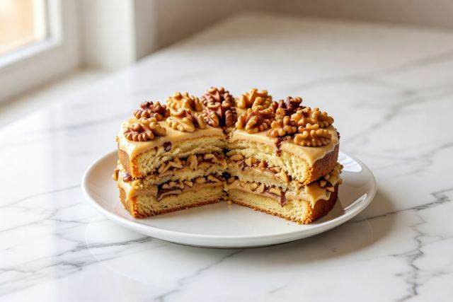 Torta de nueces tostadas