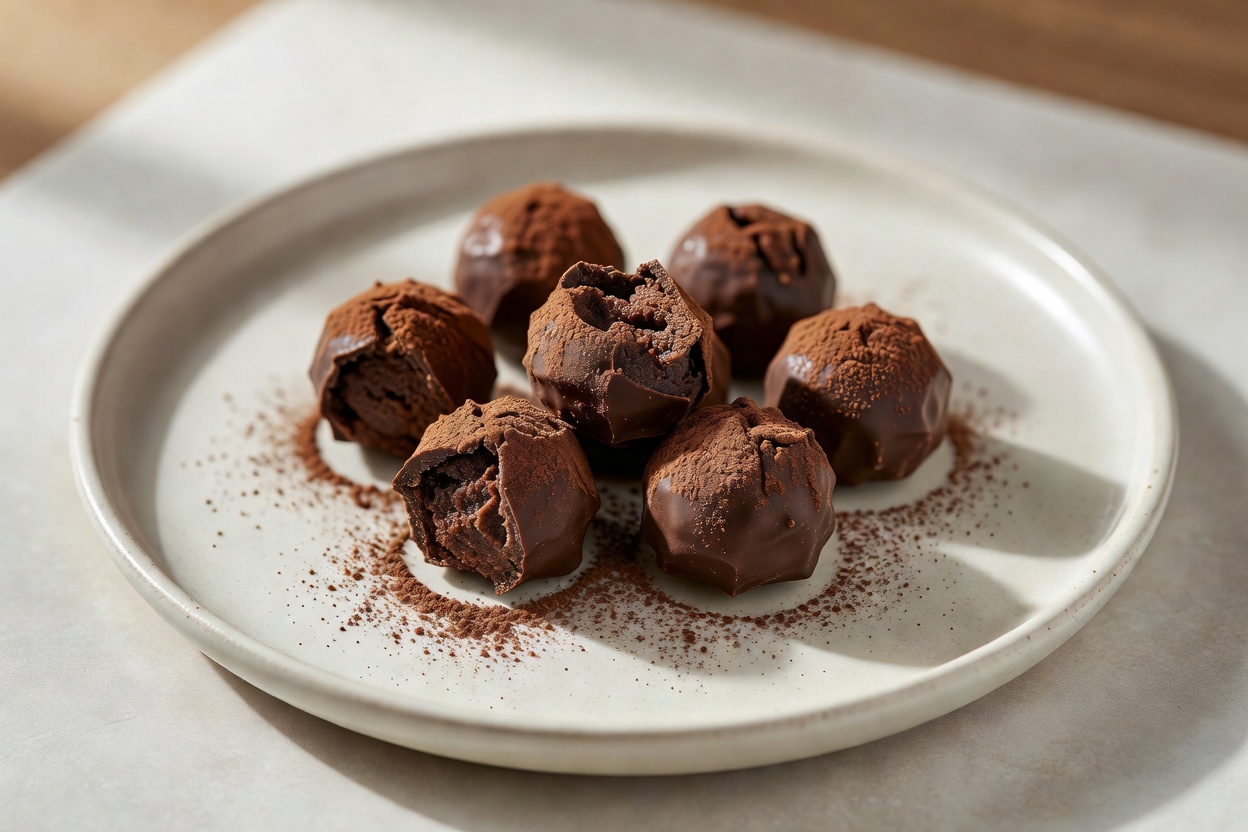 Trufas de chocolate sin gluten