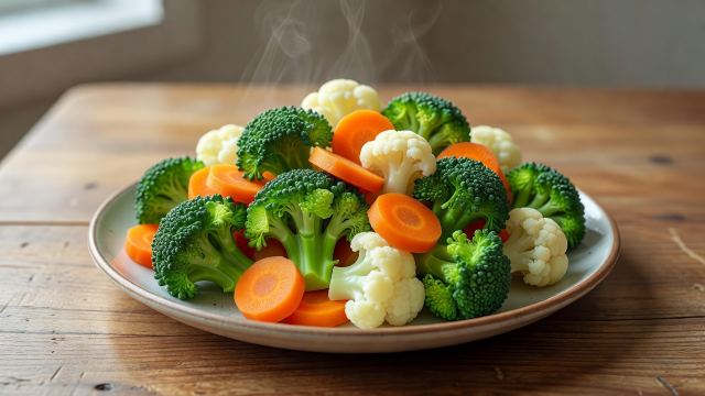 Vegetales al vapor