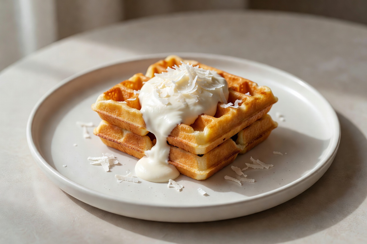 Waffles keto de coco